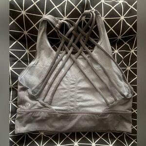lululemon athletica Gray Strappy Sports Bra. Size 10